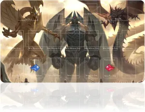Card Rubber Mat Duel Mat Gaming Competition Pad Card Binder Deck 27.5x15.7in (God)