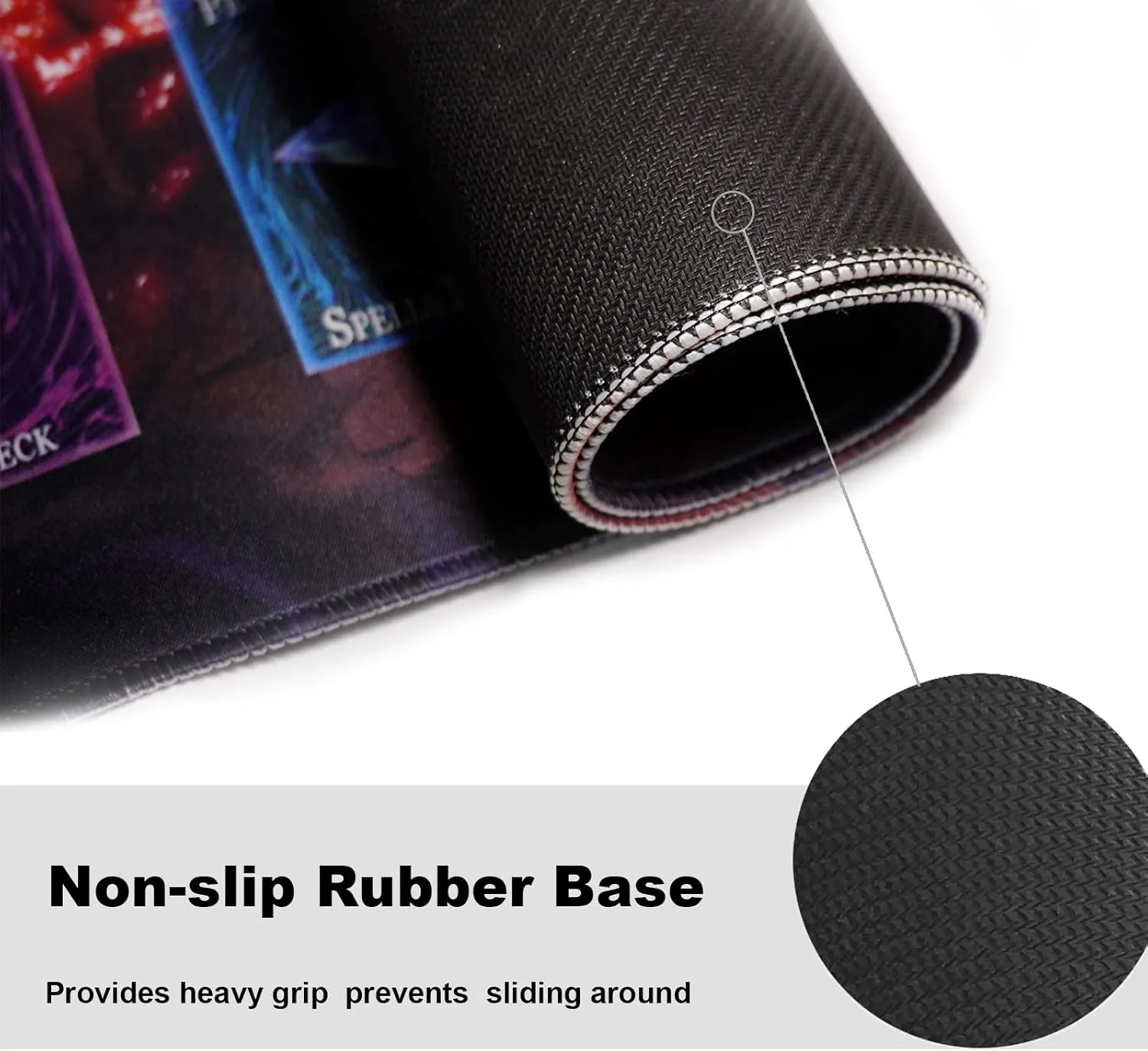Card Rubber Mat Duel Mat Gaming Competition Pad Card Binder Deck 27.5x15.7in (God)