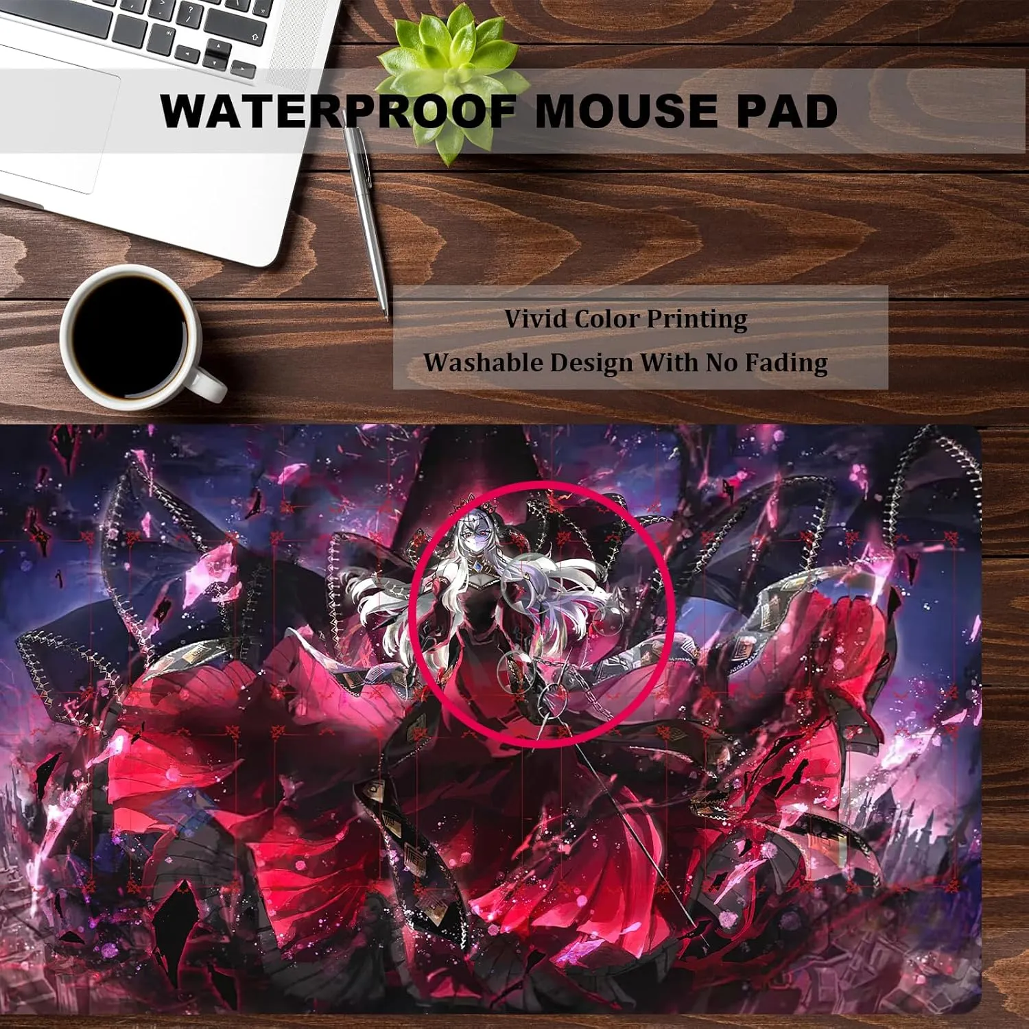 Card Rubber Mat ygo playmat Gaming Competition Pad Mat Card Binder Deck 23.6x13.7in (Red Cartesia 1)