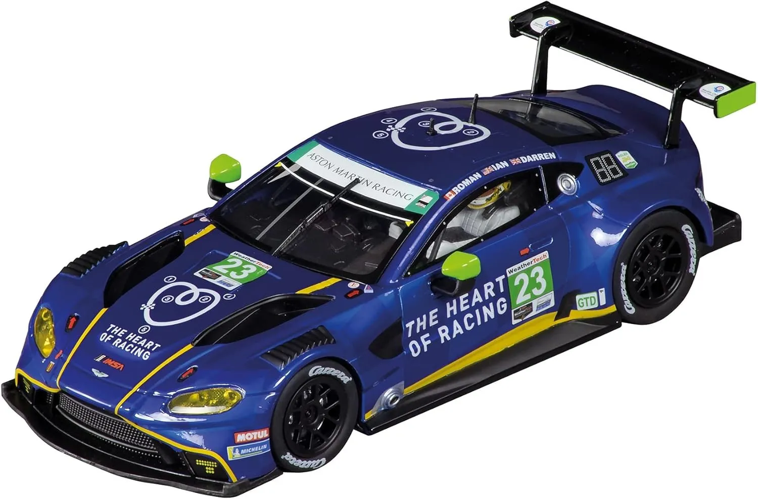 Carrera 27676 Aston Martin Vantage GT3 Heart of Racing No.23 1:32 Scale Analog Slot Car Racing Vehicle Evolution Slot Car Race Tracks
