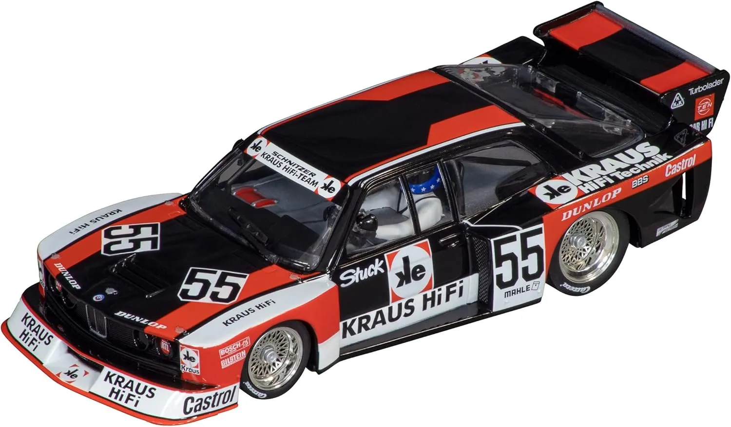Carrera 27714 BMW 320 Turbo Flachbau Team Schnitzer No.55 DRM 1980 1:32 Scale Analog Slot Car Racing Vehicle Evolution Slot Car Race Tracks