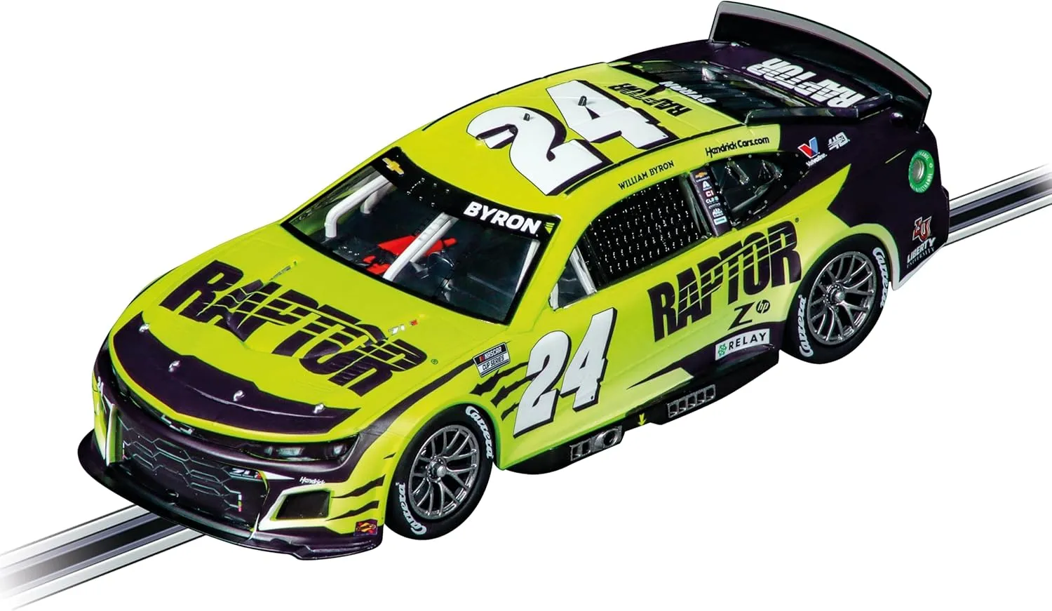 Carrera Evolution Electric 1:32 Scale Slot Car Racing Track Set - Includes Two 1:32 Scale Cars & Two Dual-Speed Controllers Ages 8 , NASCAR Darlington Showdown Featuring Kyle Larson and William Byron