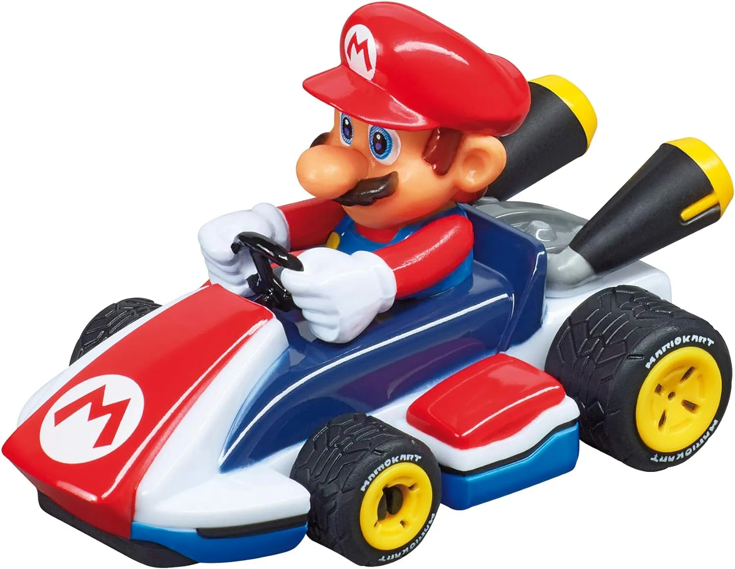 Carrera First Mario Kart - Slot Car Race Track with Spinners Includes 2 Cars: and Yoshi Battery-Powered Beginner Racing Set for Kids Ages 3 Years Up