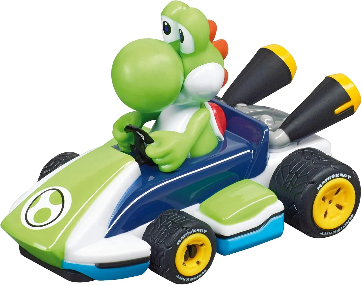 Carrera First Mario Kart - Slot Car Race Track with Spinners Includes 2 Cars: and Yoshi Battery-Powered Beginner Racing Set for Kids Ages 3 Years Up