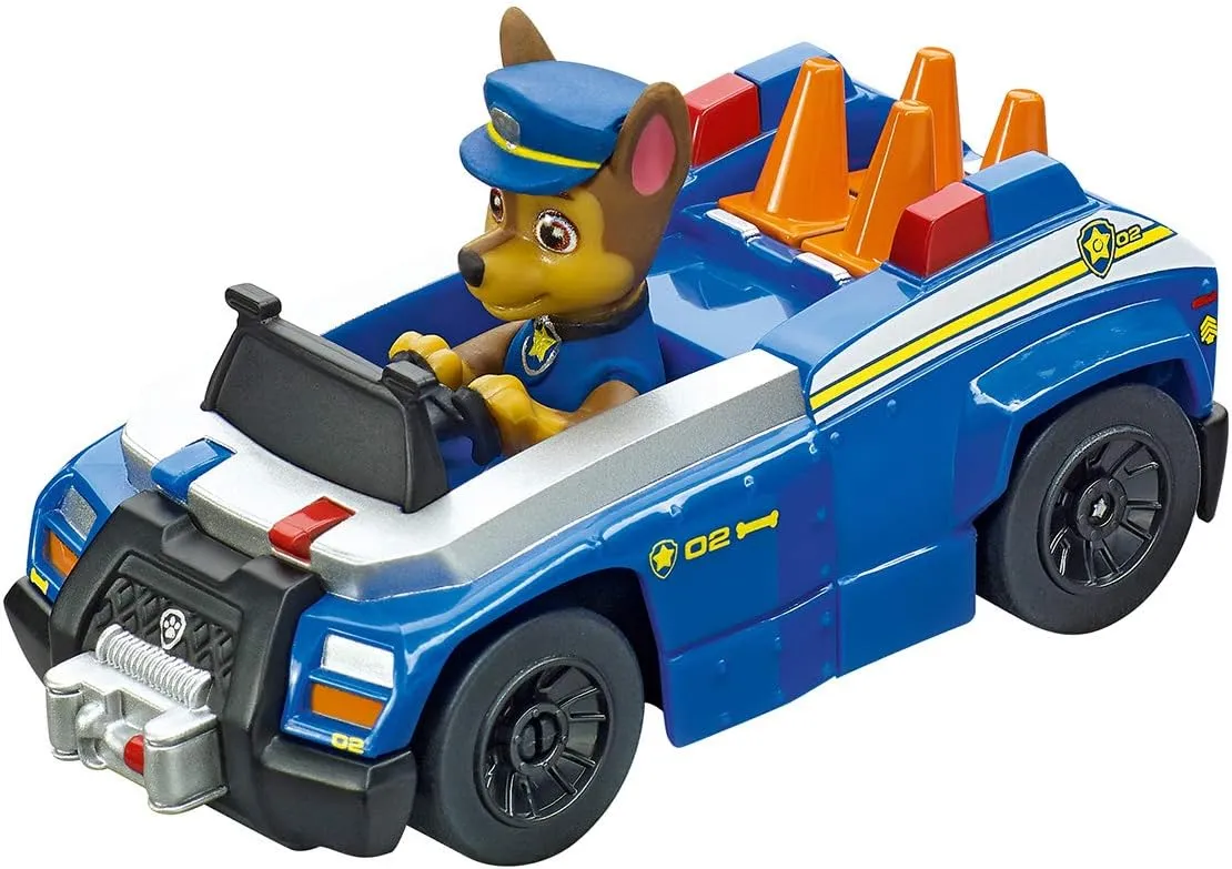 Carrera First Paw Patrol - Slot Car Race Track - Includes 2 Cars: Chase and Marshall - Battery-Powered Beginner Racing Set for Kids Ages 3 Years and Up, Multi