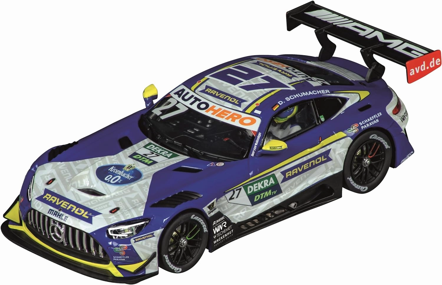 Carrera 27736 Mercedes-AMG GT3 Evo Mercedes-AMG Team Winward D.Schumacher No.27 DTM 2022 1:32 Scale Analog Slot Car Racing Vehicle Evolution Slot Car Race Tracks