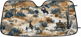 Carriage Desert Car Windshield Sunshade Tropical Desert Front Window Sunshade, 55 * 27.5 inches, fits Most Cars