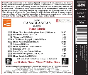 Casablancas: Piano Music