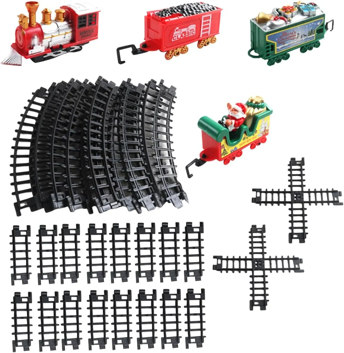 Christmas Train Sets Around The Christmas Tree with Track Battery