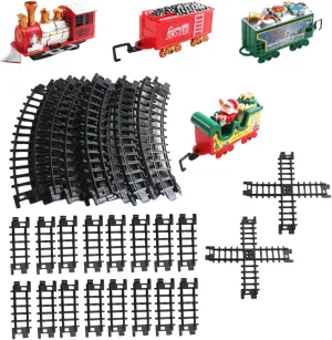 Christmas Train Sets Around The Christmas Tree with Track Battery