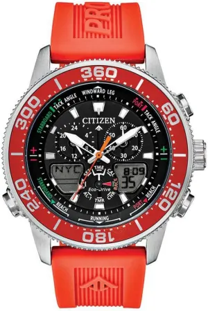 Citizen Men's Promaster Sailhawk Eco-Drive Watch, Yacht Racing Timer, Chronograph, Polyurethane Strap, Dual-Time, Analog/ Digital Times, Luminous Hands and Markers