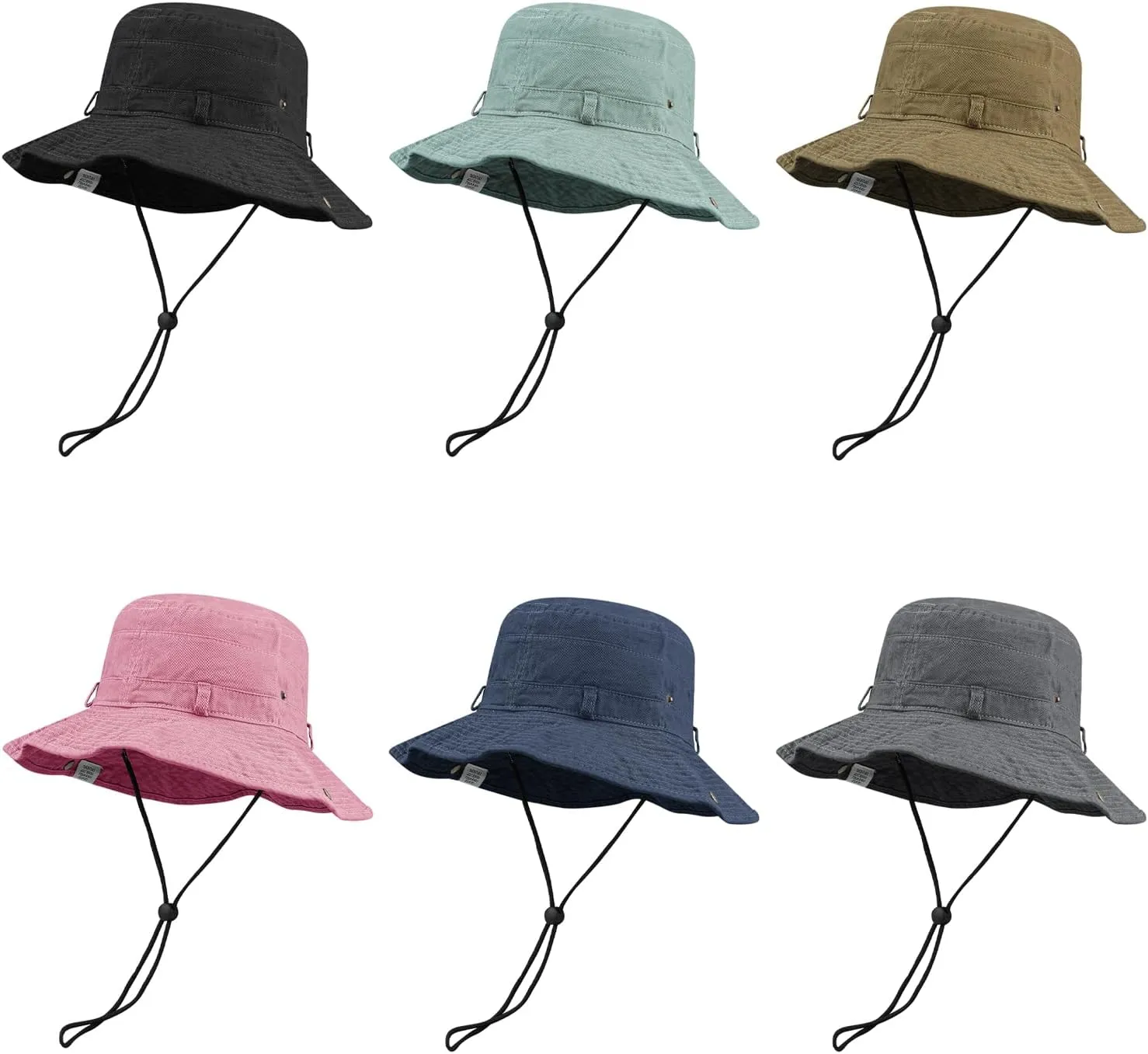 Clakllie Wide Brim Fishing Safari Hats Windproof Bucket Hat Breathable Boonie Hat Outdoor Kayaking Rowing Caps