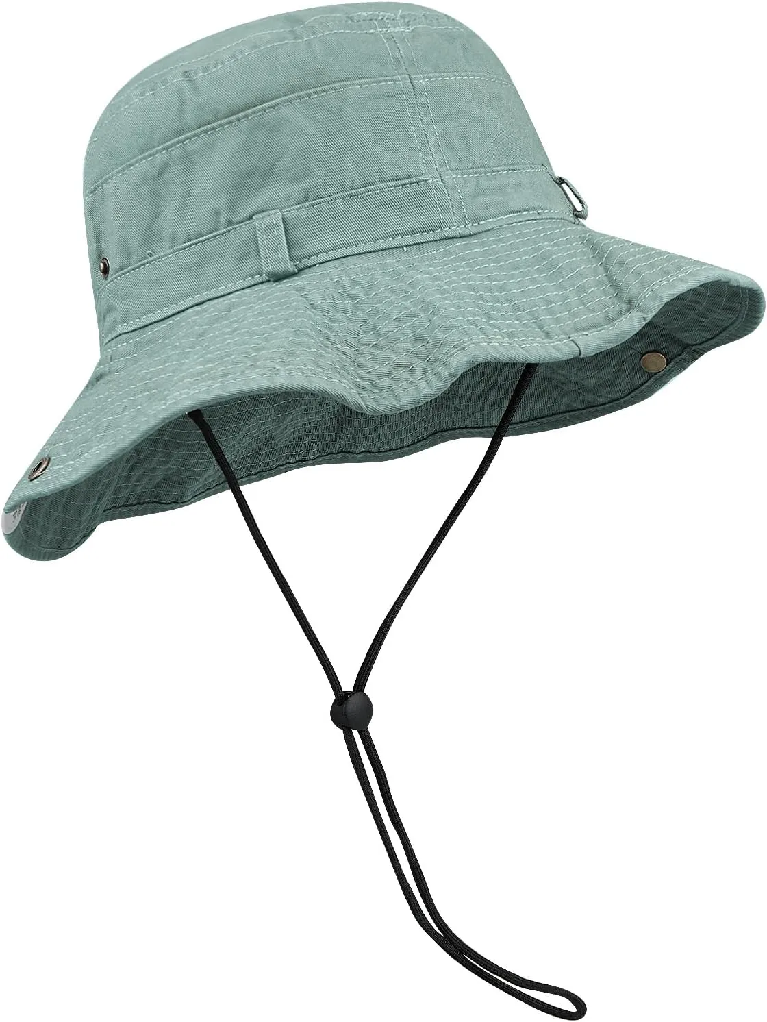 Clakllie Wide Brim Fishing Safari Hats Windproof Bucket Hat Breathable Boonie Hat Outdoor Kayaking Rowing Caps