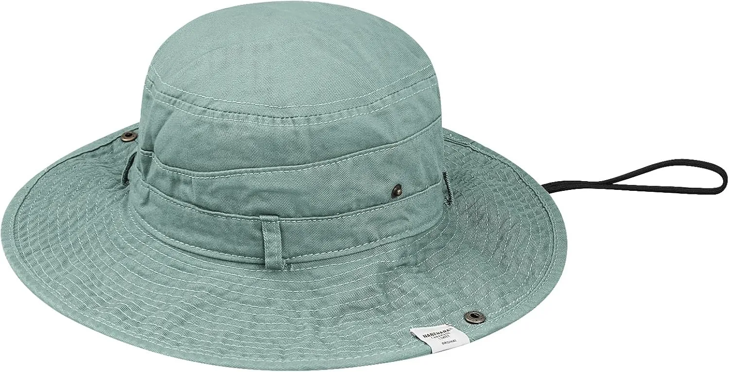 Clakllie Wide Brim Fishing Safari Hats Windproof Bucket Hat Breathable Boonie Hat Outdoor Kayaking Rowing Caps