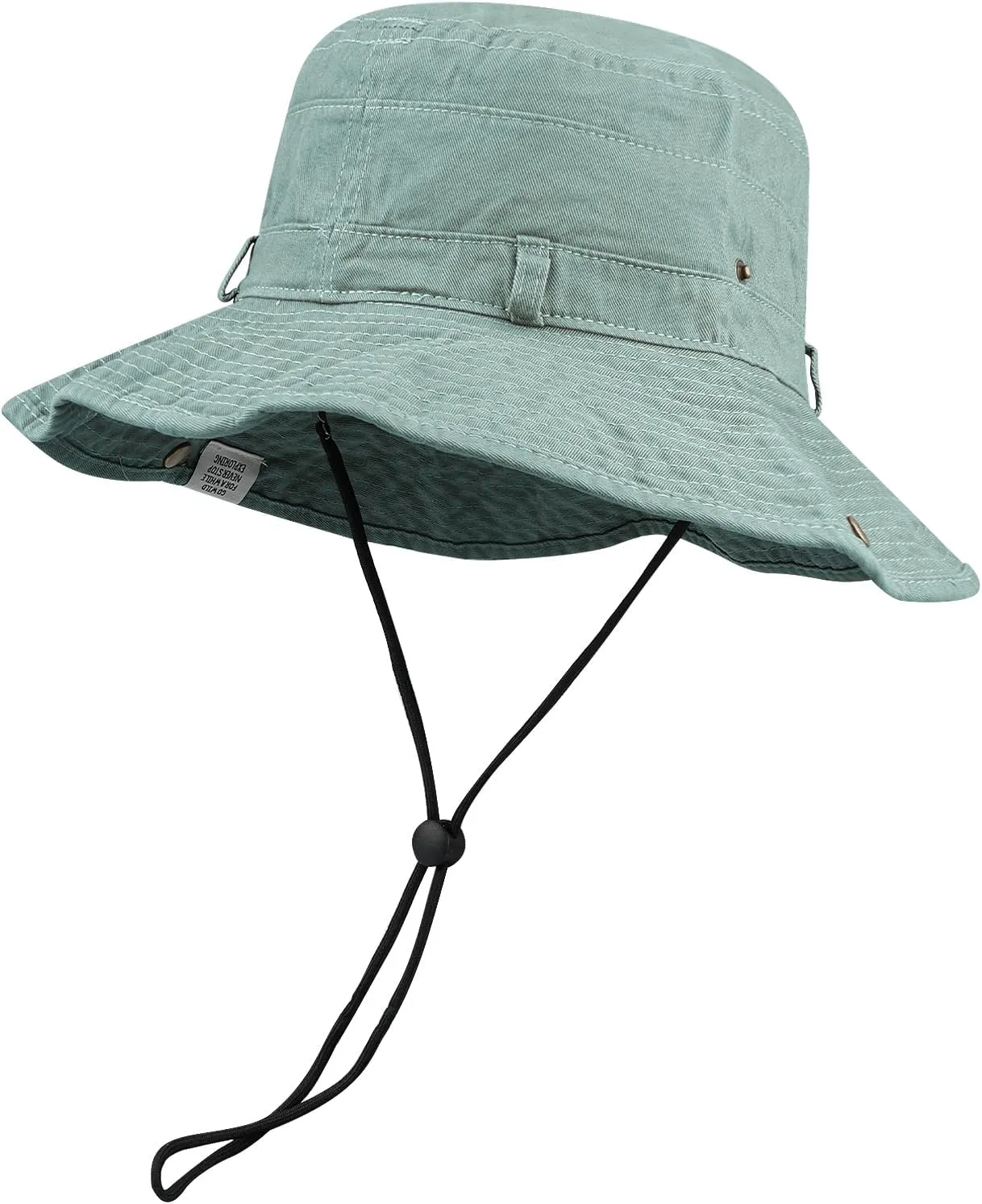 Clakllie Wide Brim Fishing Safari Hats Windproof Bucket Hat Breathable Boonie Hat Outdoor Kayaking Rowing Caps