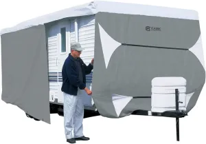 Classic Accessories Over Drive PolyPRO3 Deluxe Travel Trailer Cover or Toy Hauler Cover, Fits 38'-40' RVs