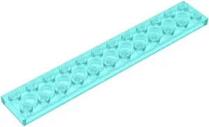 Classic Building Plate 2x12, 100 Piece Bright Light Blue Bulk Plates, Compatible with Major Brands Parts and Pieces 2445(Colour:Bright Light Blue)