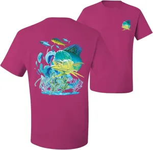 Classic Fresh Mahi Classic Nautical Fish Fishing Front and Back Men's T-Shirt