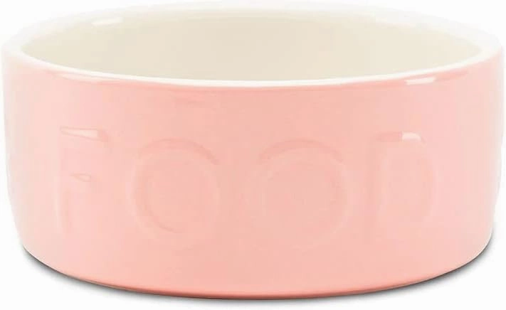 Classic Stoneware Pet Food Bowl 15 cm x 15 cm x 5.5 cm Pink