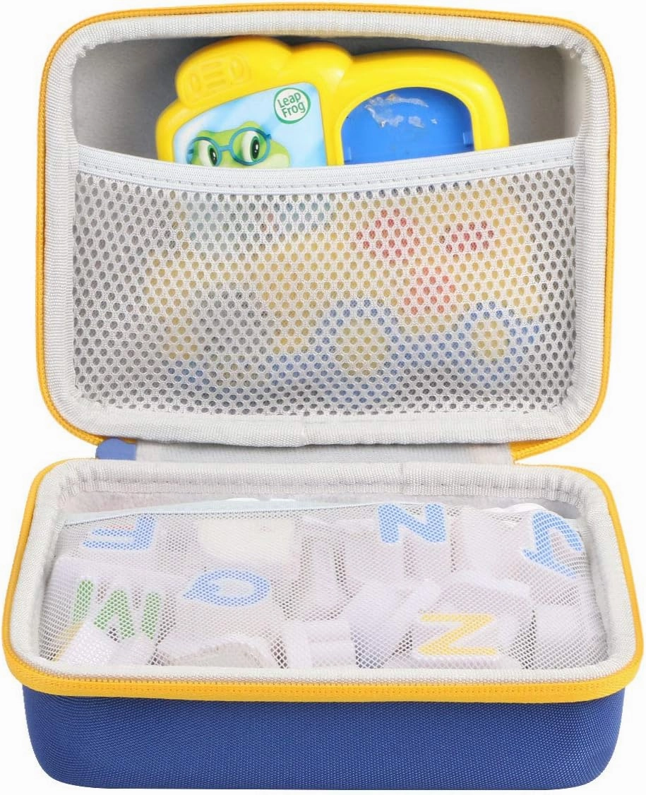 co2crea Hard Travel Case Replacement for Leapfrog Fridge Phonics Magnetic Letter Set (Blue Case   Yellow Zipper)
