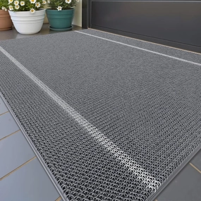 Color&Geometry Front Door Mats Outdoor: Doormat for Outside Entry Home Entrance Back Porch Patio Waterproof | Heavy Duty Non-Slip Outdoors Floor Welcome Matts Exterior - 24"x36" Grey