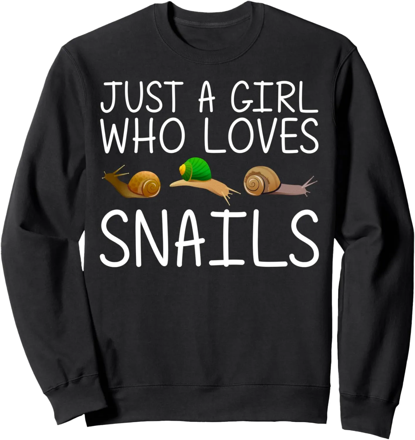 Cool Snail Art For Girls Kid Slug Trumpet Land Garden Animal Sweatshirt