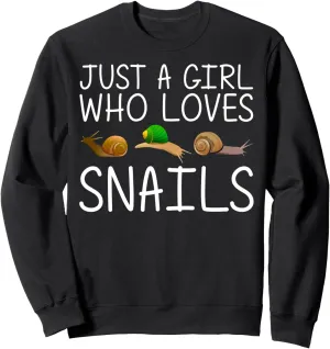 Cool Snail Art For Girls Kid Slug Trumpet Land Garden Animal Sweatshirt