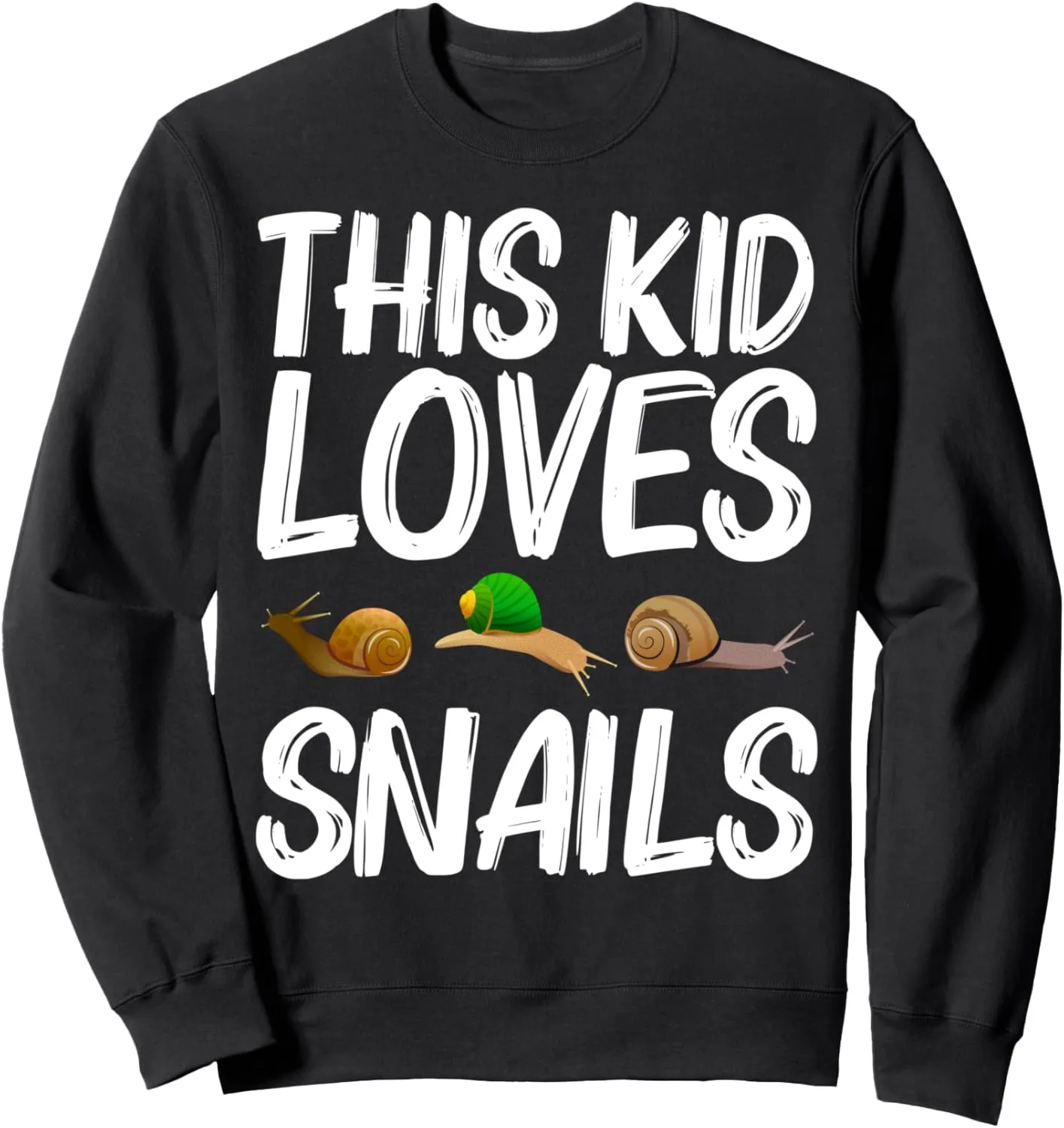 Cool Snail Art For Kids Boys Slug Trumpet Land Garden Animal Sweatshirt