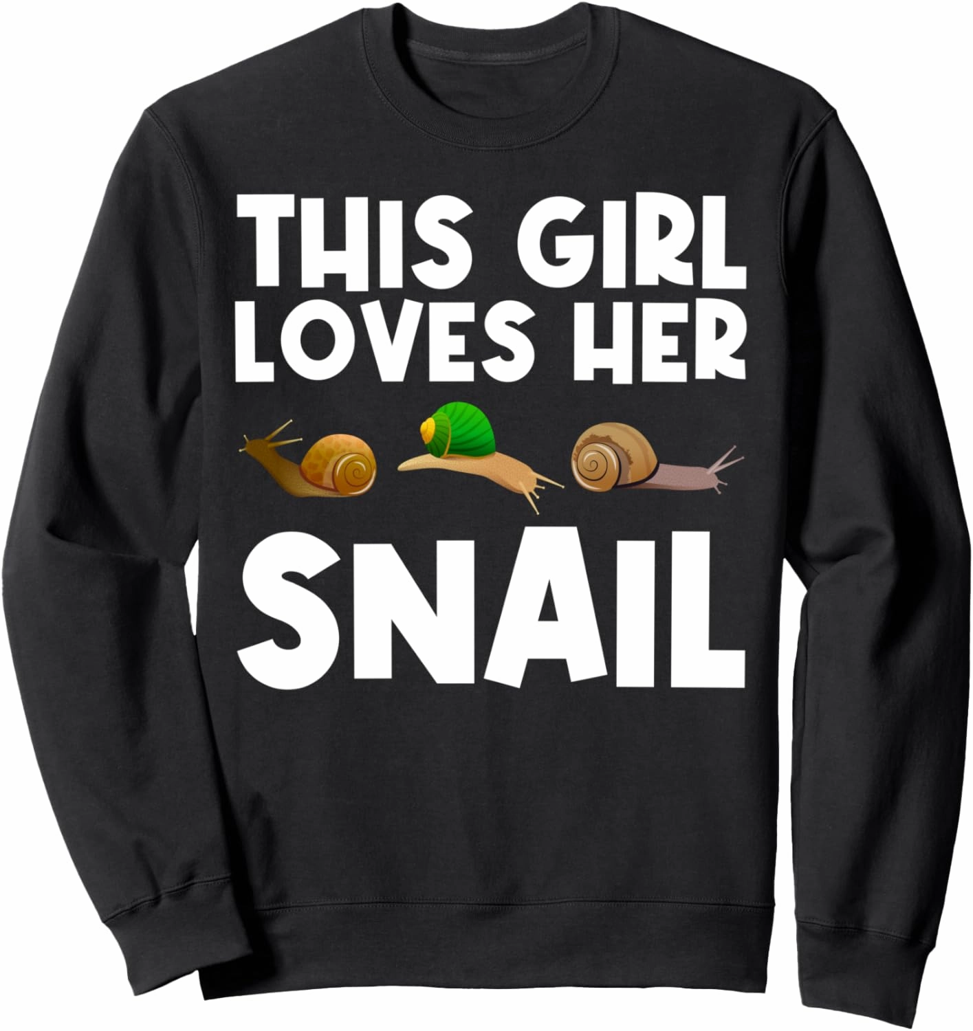 Cool Snail Art For Girls Kid Slug Trumpet Land Garden Animal Sweatshirt
