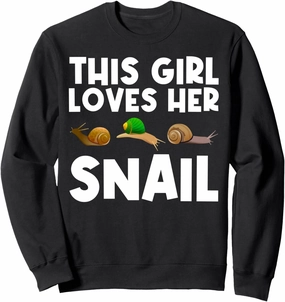 Cool Snail Art For Girls Kid Slug Trumpet Land Garden Animal Sweatshirt