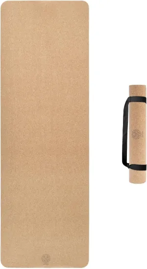 Cork Yoga Mat with Natural Rubber Base, Extra Size, Thickness and Support, Excellent Cushion & Grip, Non-Slip, Non-Toxic, Sweat-Resistant, Sustainable, Eco-friendly Excercise Mat