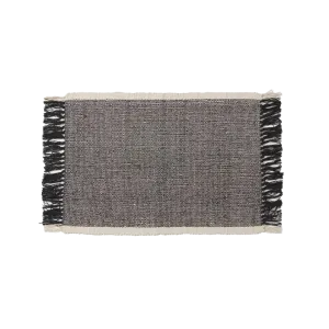 Cotton door mat black 50 x 70cm