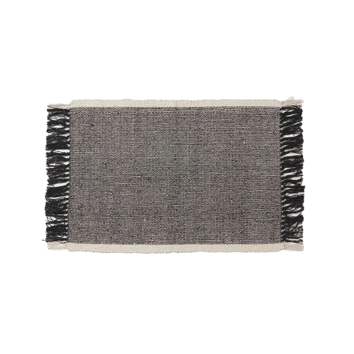 Cotton door mat black 50 x 70cm