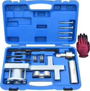 Crankshaft Pulley Remover Installer Tool Kit, Compatible with Jaguar Land Rover 3.0 V6 5.0 V8, Replace 303-1437 303-1438 303-1439 303-1440 303-1441