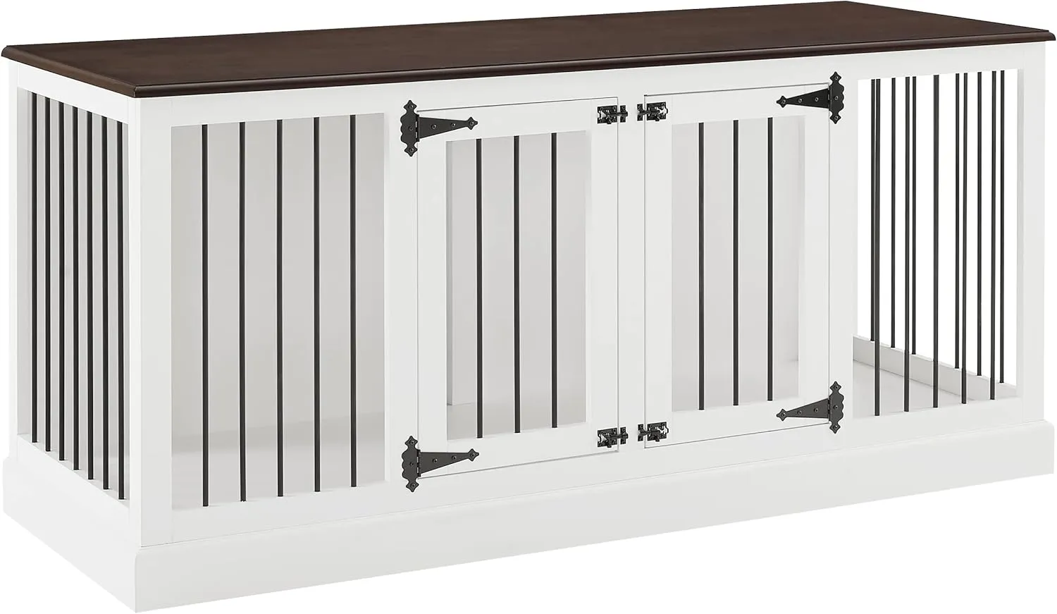 Crosley Furniture Winslow Medium Credenza Dog Crate Kennel for Pets, White