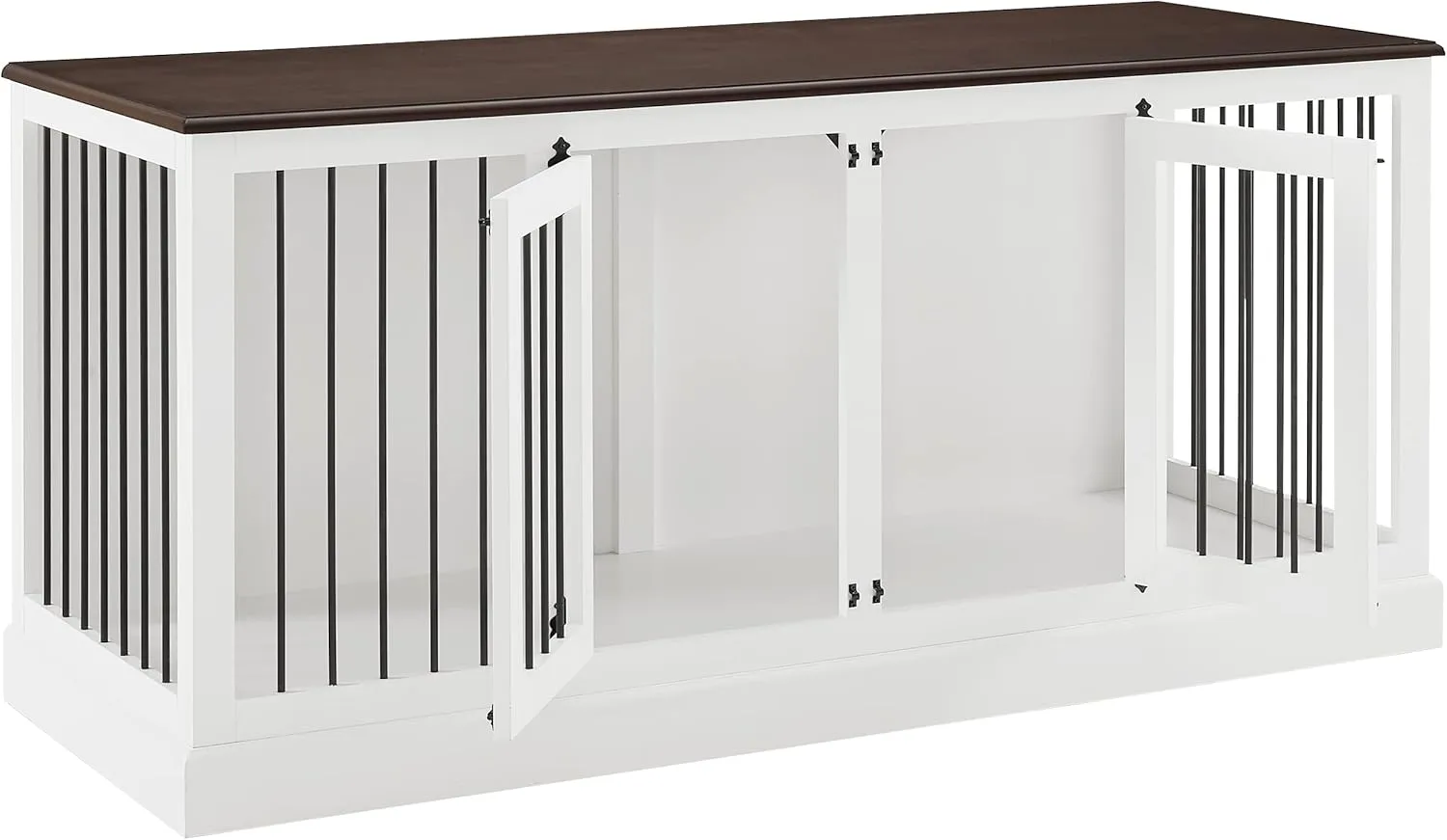 Crosley Furniture Winslow Medium Credenza Dog Crate Kennel for Pets, White