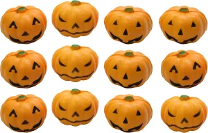 Curious Minds Busy Bags Bundle of 12 Jack-O-Lantern Pumpkin Party Favor Stress Balls, Pack of 12, Bulk Small Novelty Toy Prize Assortment for Birthday Halloween Party Gifts