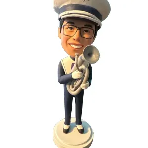 Custom Bobblehead Person Playing Musical Instrument Trumpet Custom Bobblehead, Personalized Custom Full, Action Figure Based on Your Photo, Custom Personalized Unique Handmade Bobbleheads Figurine