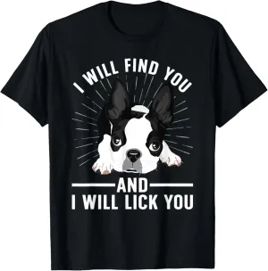 Cute Boston Terrier Art For Men Women Boston Terrier Lover T-Shirt