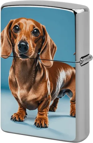 Dachshund Weiner Pet DogLighter Case Waterproof Lighter Sleeve Lighters Protective Cover with Graffiti Design