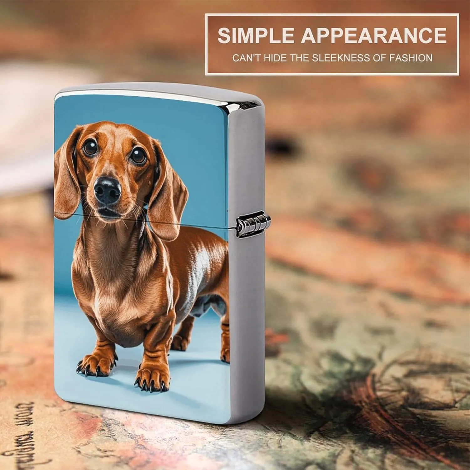 Dachshund Weiner Pet DogLighter Case Waterproof Lighter Sleeve Lighters Protective Cover with Graffiti Design
