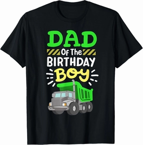 Dad Of The Birthday Boy Garbage Truck Birthday Family T-Shirt