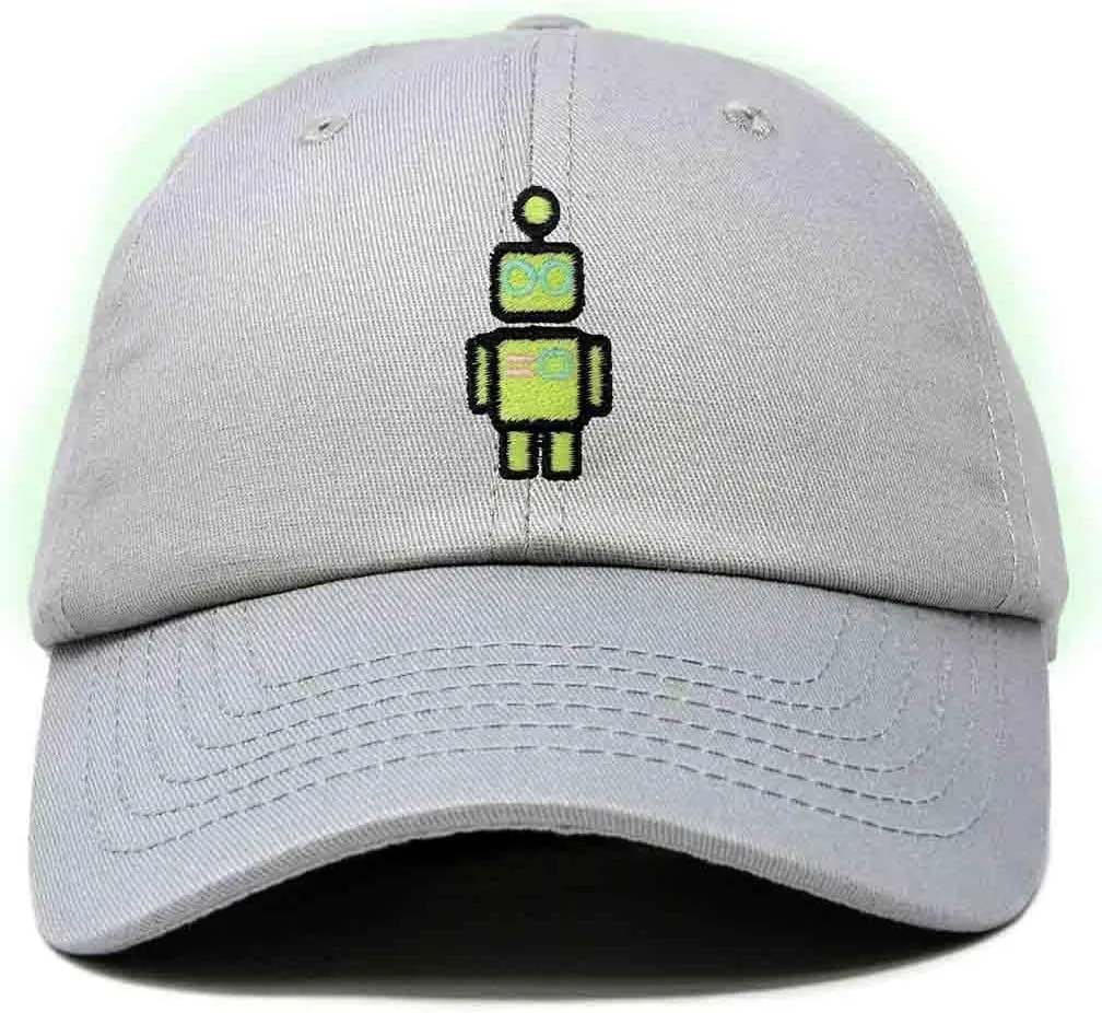 DALIX Robot Embroidered Glow in The Dark Hat Dad Hat Cotton Baseball Cap