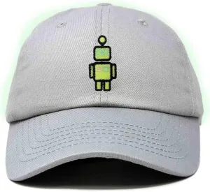 DALIX Robot Embroidered Glow in The Dark Hat Dad Hat Cotton Baseball Cap