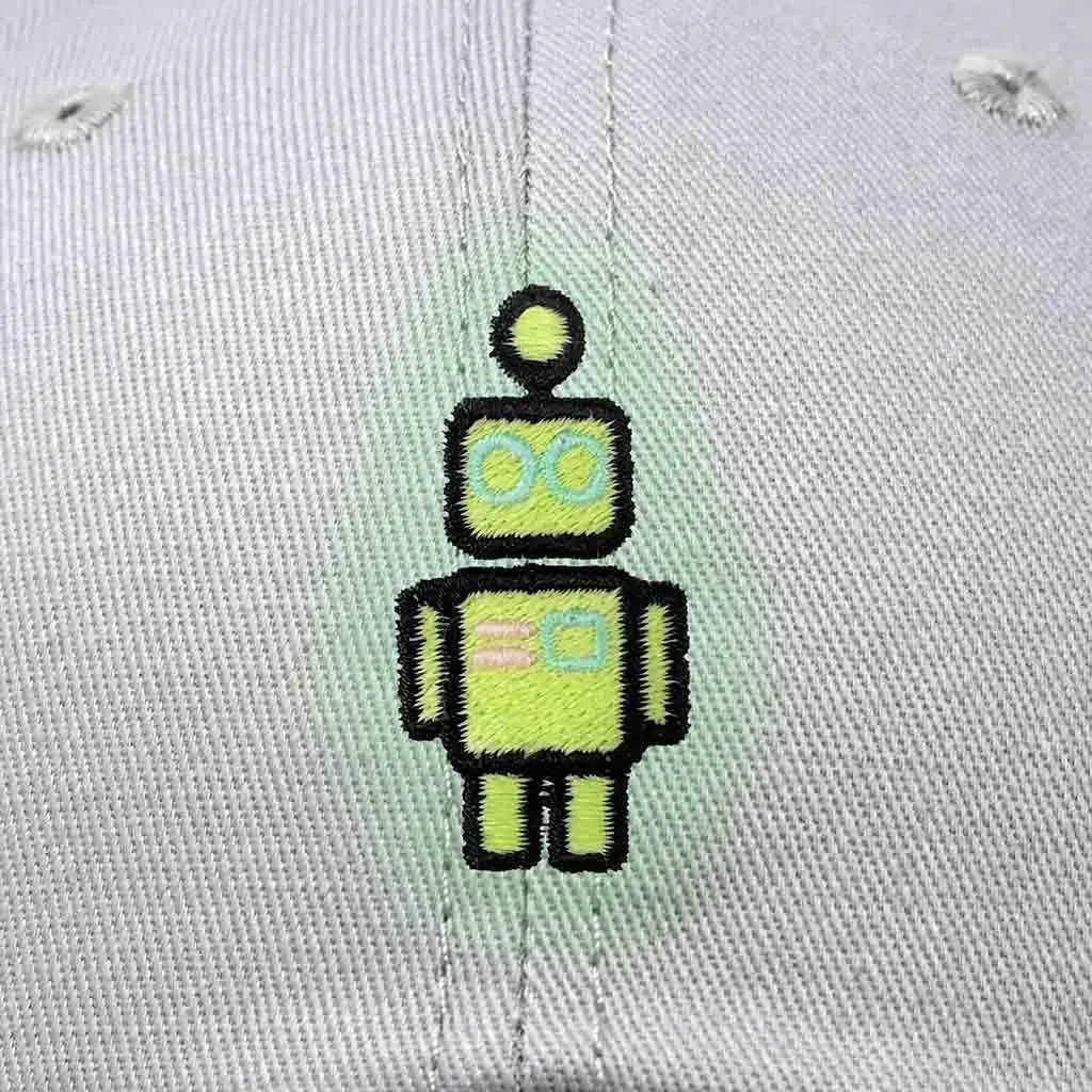 DALIX Robot Embroidered Glow in The Dark Hat Dad Hat Cotton Baseball Cap