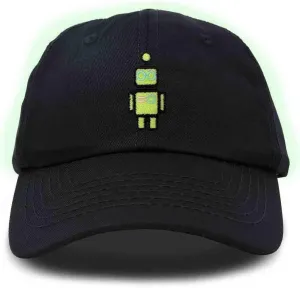 DALIX Robot Embroidered Glow in The Dark Hat Dad Hat Cotton Baseball Cap