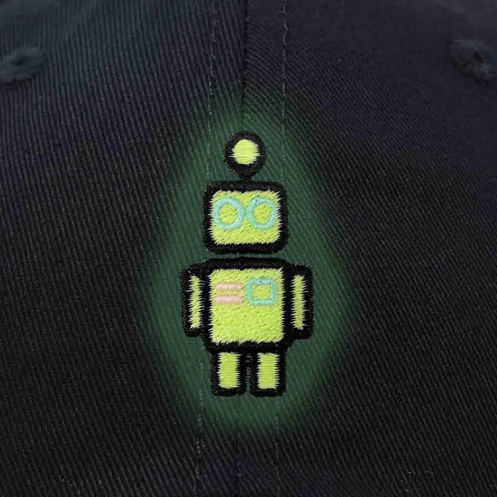 DALIX Robot Embroidered Glow in The Dark Hat Dad Hat Cotton Baseball Cap
