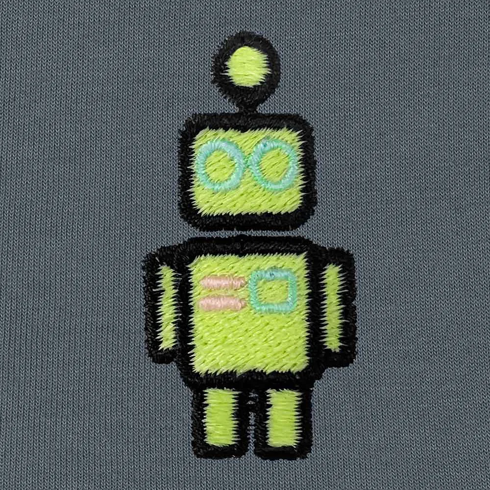 Dalix Robot Midweight Fleece Zip Hoodie (Glow in the Dark)