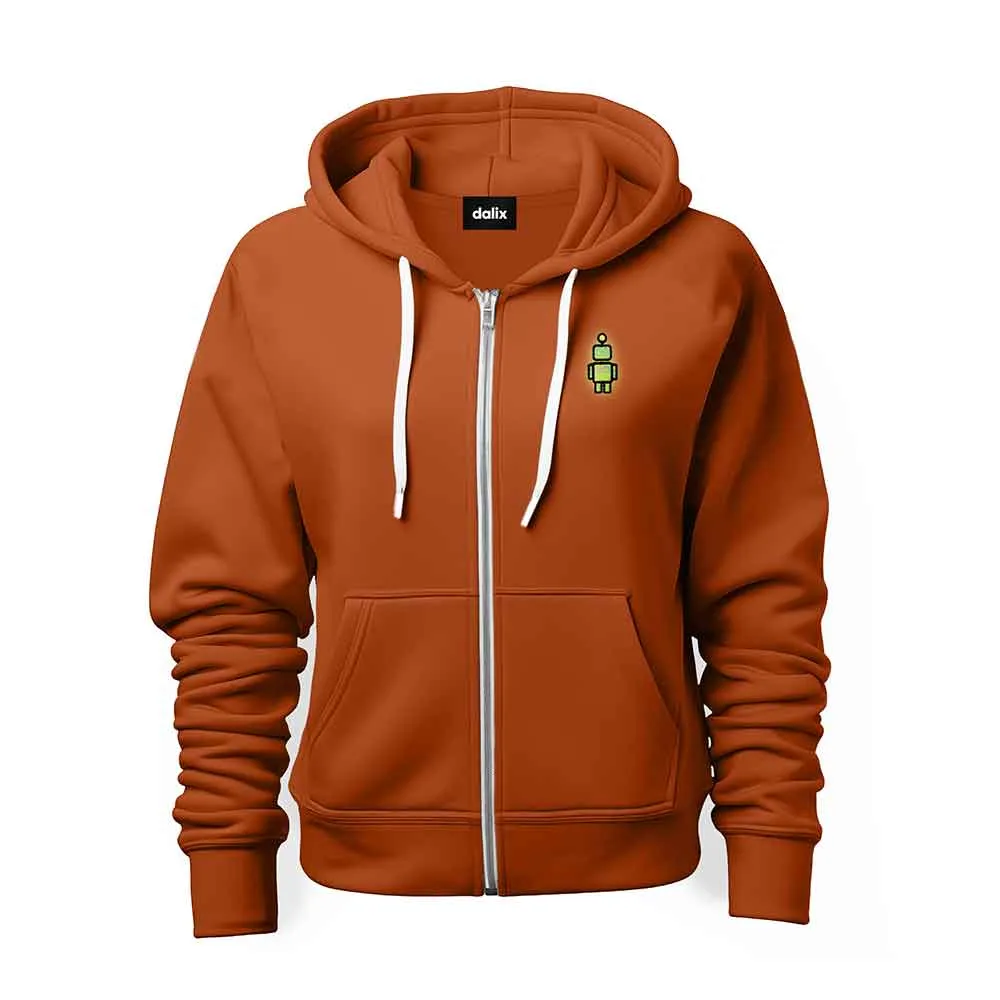 Dalix Robot Midweight Fleece Zip Hoodie (Glow in the Dark)