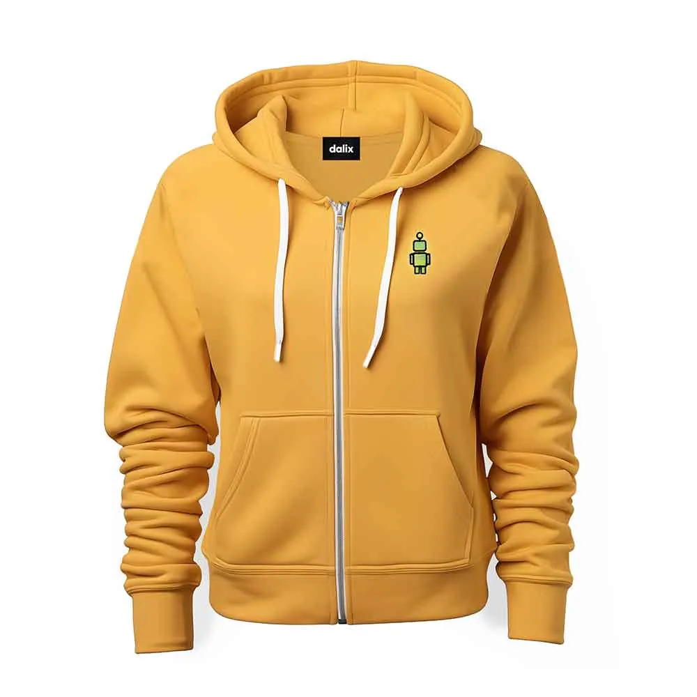 Dalix Robot Midweight Fleece Zip Hoodie (Glow in the Dark)
